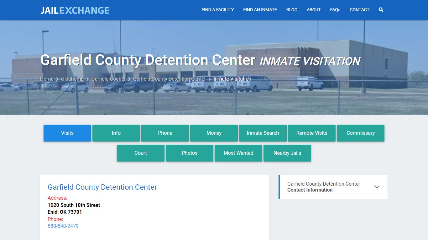 Inmate Visitation - Garfield County Detention Center, OK - Jail Exchange
